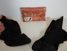 VINTAGE 1950s LADY'S BIKINI TOTES FASHION RAIN BOOTS FOR OVER HIGH HEELS 6 - 7