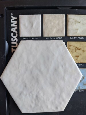 3 pcs Ceramic Tile Tuscany Cloud 965  American Olean 5'' Hexagon New Made in USA