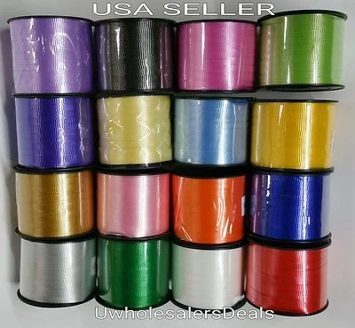 3/16" Curling Ribbon 300 Feet Balloon string, Gift Wrap Tying - Pick Your Color