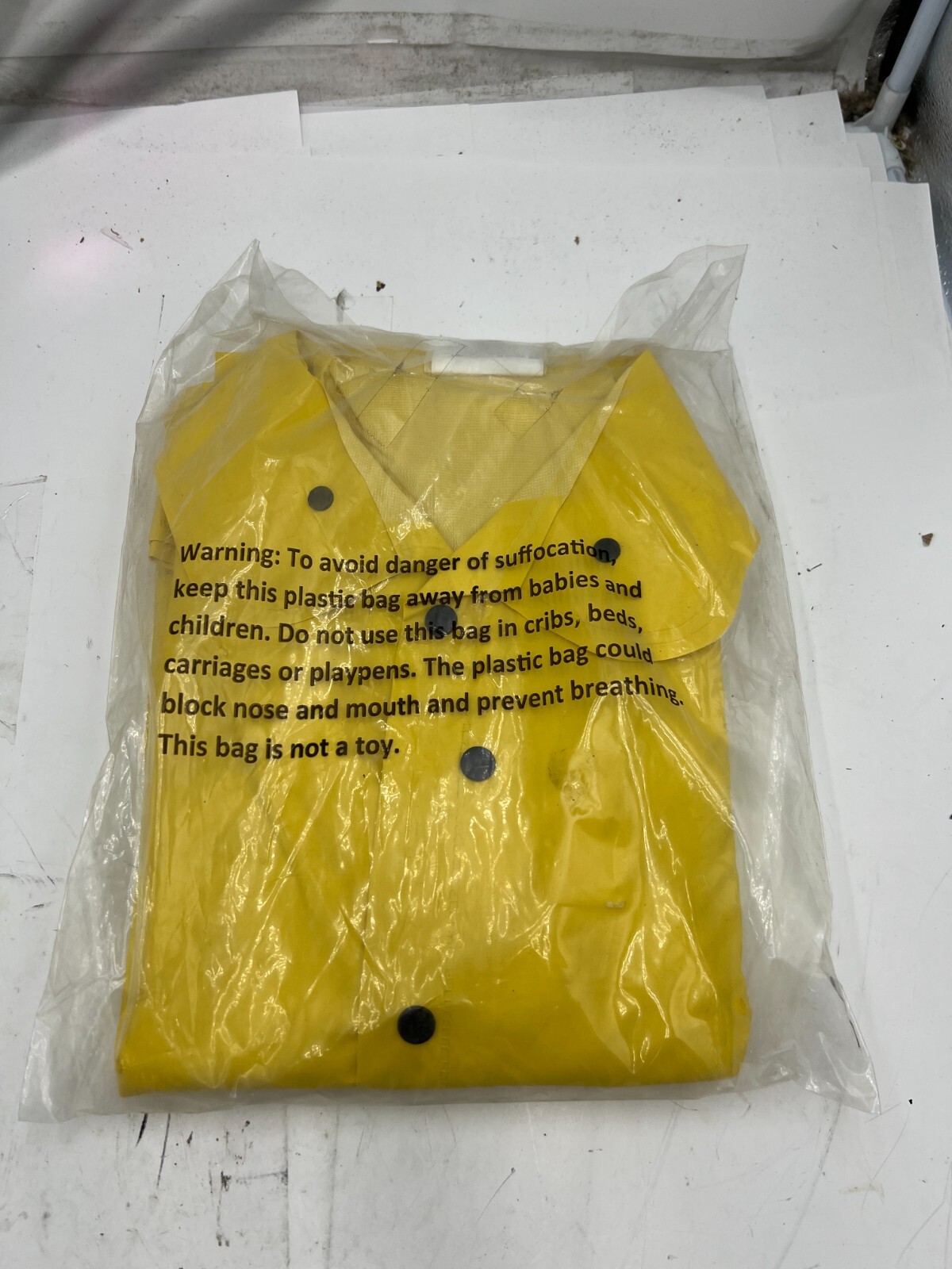 (Qty 10) 3Pc Safety Rain Suit Yellow Rain Jacket w/ Detachable Hood and Overalls