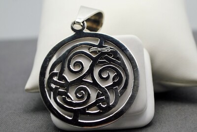  RIESIGER CHARM-ANHÄNGER AUS STERLINGSILBER MIT AUFWENDIGEN WEBEN #FMK015