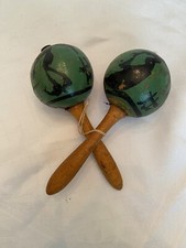 Very Vintage FLORIDA Pair of Small Wood Maracas