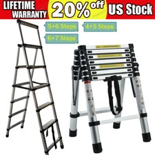 Multi Purpose Aluminum Telescopic Ladder Folding Extension 4 5 / 5 6 / 6 7 Step