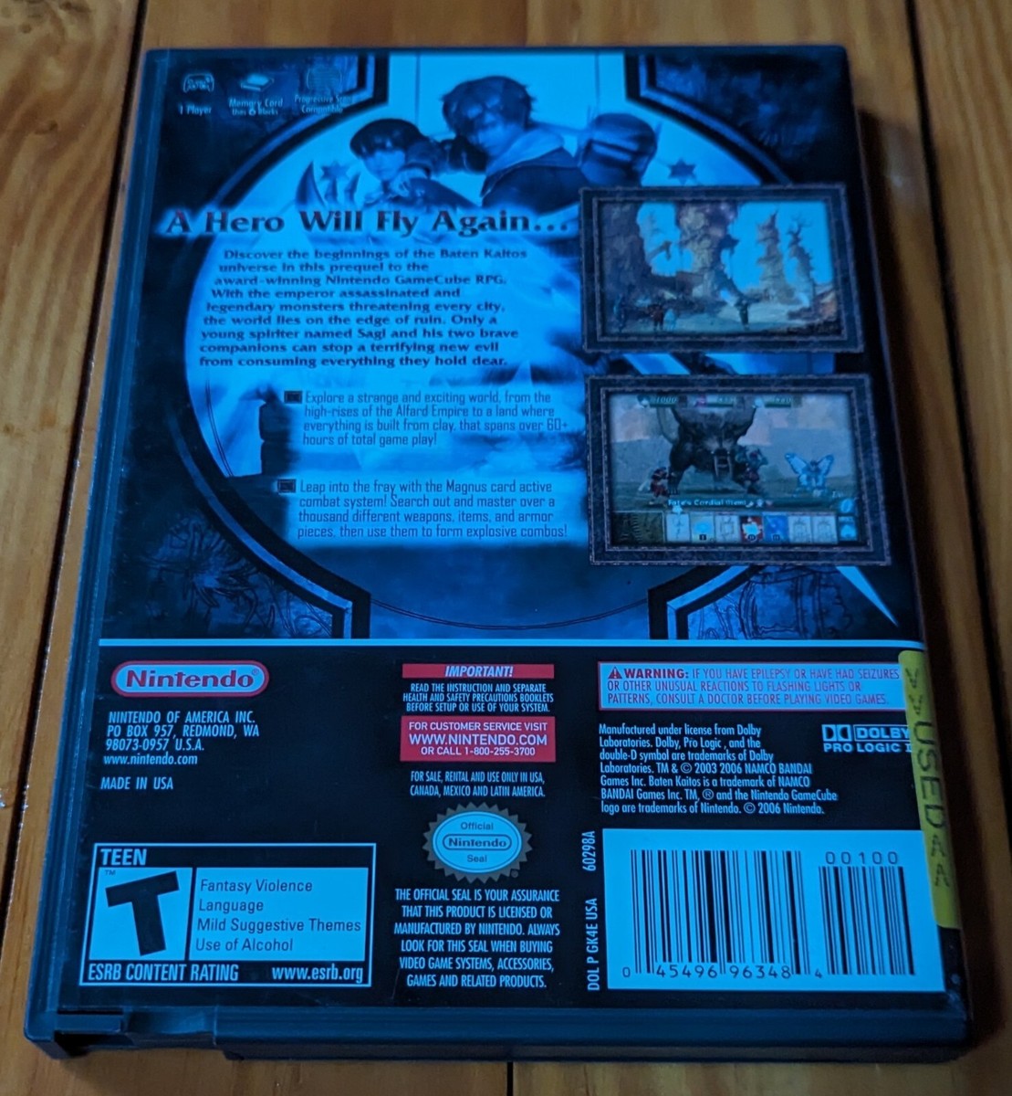 Nintendo GameCube 2006 Baten Kaitos Origins Game RPG Complete