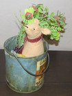 Whimsical Country Mouse Decor Kitchen Galvanized Garden Welcome Sunflower Pail — photo 2