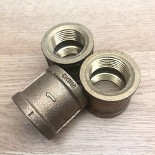 LOT 0F 3 1" BRASS COUPLING