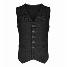 New Brocade Mens Vest Waistcoat Gothic Steampunk Victorian Western Reenactment