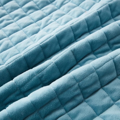 Fringe-Trimmed Velvet Pillowcases in Turquoise - Elegant Set of 2 for Bedrooms - Picture 6 of 9