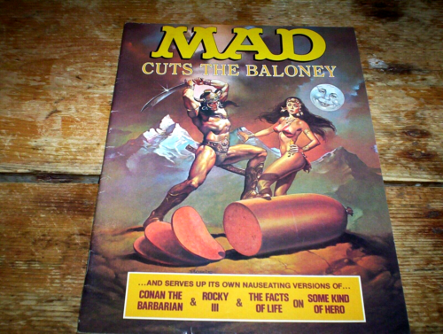 MAD Cuts The Baloney DEC 1982 Magazine # 235 Conan Rocky III BORIS VELLEJO cover - Afbeelding 1 van 1
