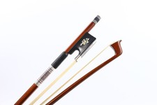 4/4 Violin Bow Brazilwood Ebony Frog Horse Hair Colorful Silk Wintersweet Black