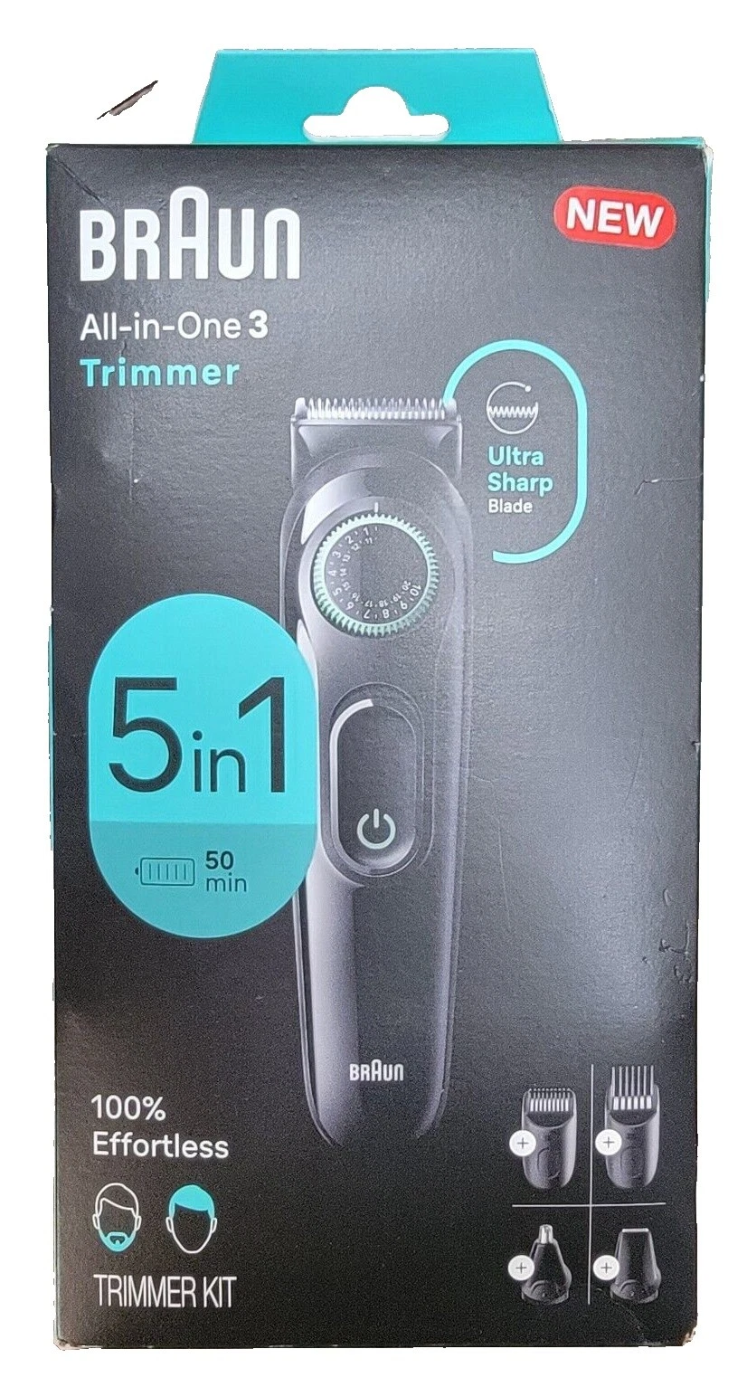 Tesouras e Aparadores de Cabelo Preto Braun