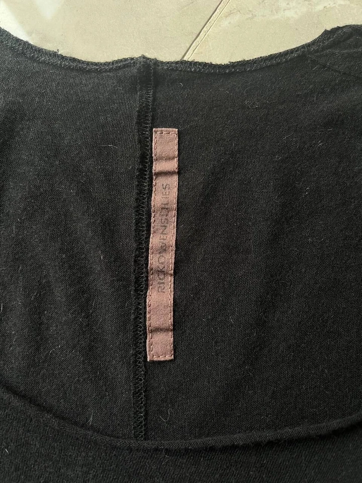 VESTIDO LARGO MAXI DE LANA RICK OWENS LILIES MANGA LARGA NEGRO PARA MUJER Foto 4 de 4