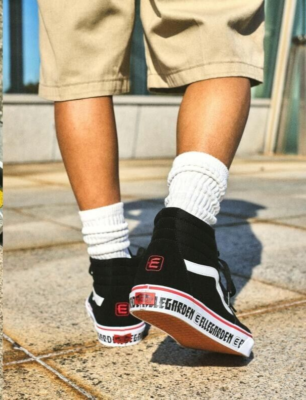 ELLEGARDEN × Vans Sk8-Hi Black White Red V38CF ELLE Men's ELLEGARDEN × Vans Sk8-Hi Black White Red V38CF ELLE Men's