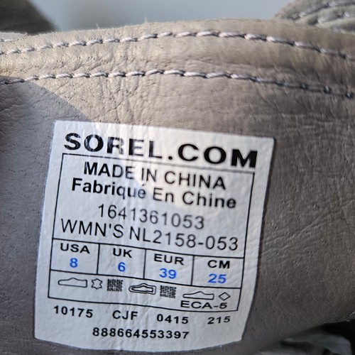 Sorel Major Carly Women Sz 8 M Blue Denim & Suede Mid Calf Boots - Picture 7 of 8