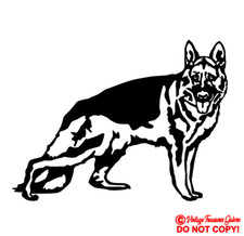 GERMAN SHEPHERD Vinyl Decal Sticker Car Window Bumper ALSATIAN SERVICE K-9 DOG