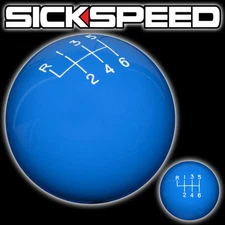 BLUE OL' SKOOL SHIFT KNOB FOR 6 SPEED SHORT THROW SHIFTER SELECTOR UN2 KIT