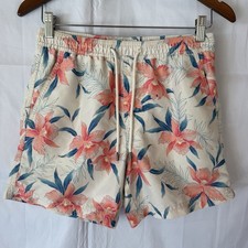 American Eagle Men  s Printed 5  Inseam Floral Flex Swim Trunk Fleet Size XS