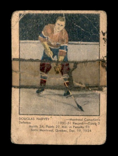 Doug Harvey #10 1951 Parkhurst card