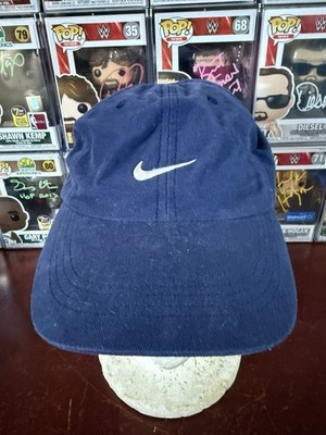 Vintage y2k Gray Tag Nike Hat / Cap - Navy Blue (fits Small, Max 7 3/8)