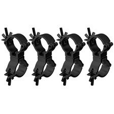 4-Pack 1-1/2 Black Truss Swivel Coupler, Aluminum Dual Swivel Clamp fits O.D....