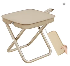 0.6kg Ultralight Folding Stool 330lb Aerospace Aluminum Camping Fishing