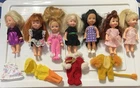 Lot Of 7 Vintage Barbie Kelly Dolls Mattel 1994 With Clothes