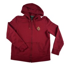 Vintage Lauren Ralph Lauren Hoodie Women Petite Small Full Zip Crest Embroidered