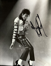 Foto autografata firmata Michael Jackson 8x10 + certificato di autenticità Billie Jean Thriller Beat It