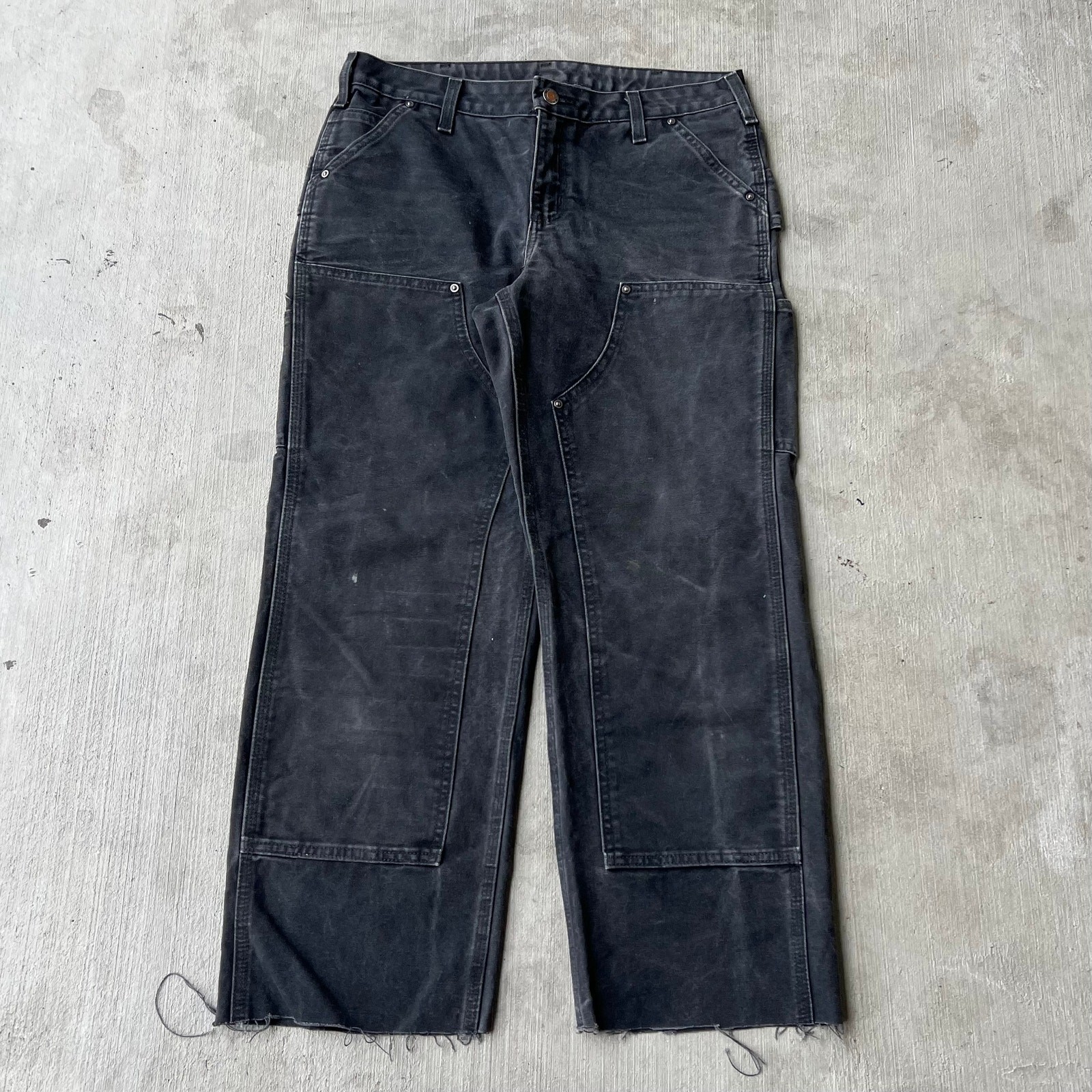 Carhartt black WOMENS double knee work wear carpenter pants