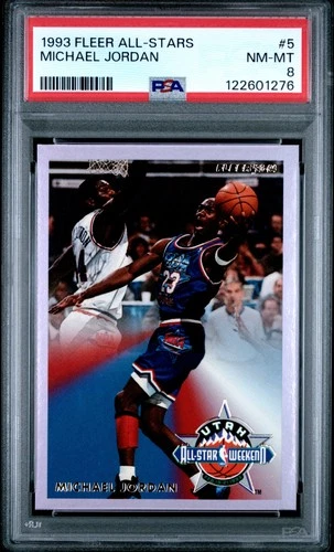 1993 Fleer Jordan PSA 8