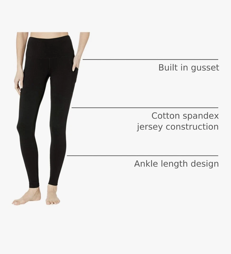 Leggings de tobillo elásticos de algodón para mujer Jockey. Azul marino oscuro. XL Foto 3 de 4