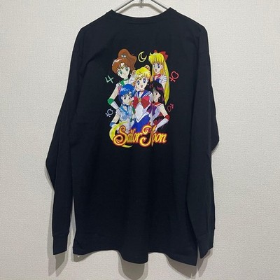 VANS x Sailor Moon Long Sleeve T-Shirt L Schwarz Mars Venus Neu