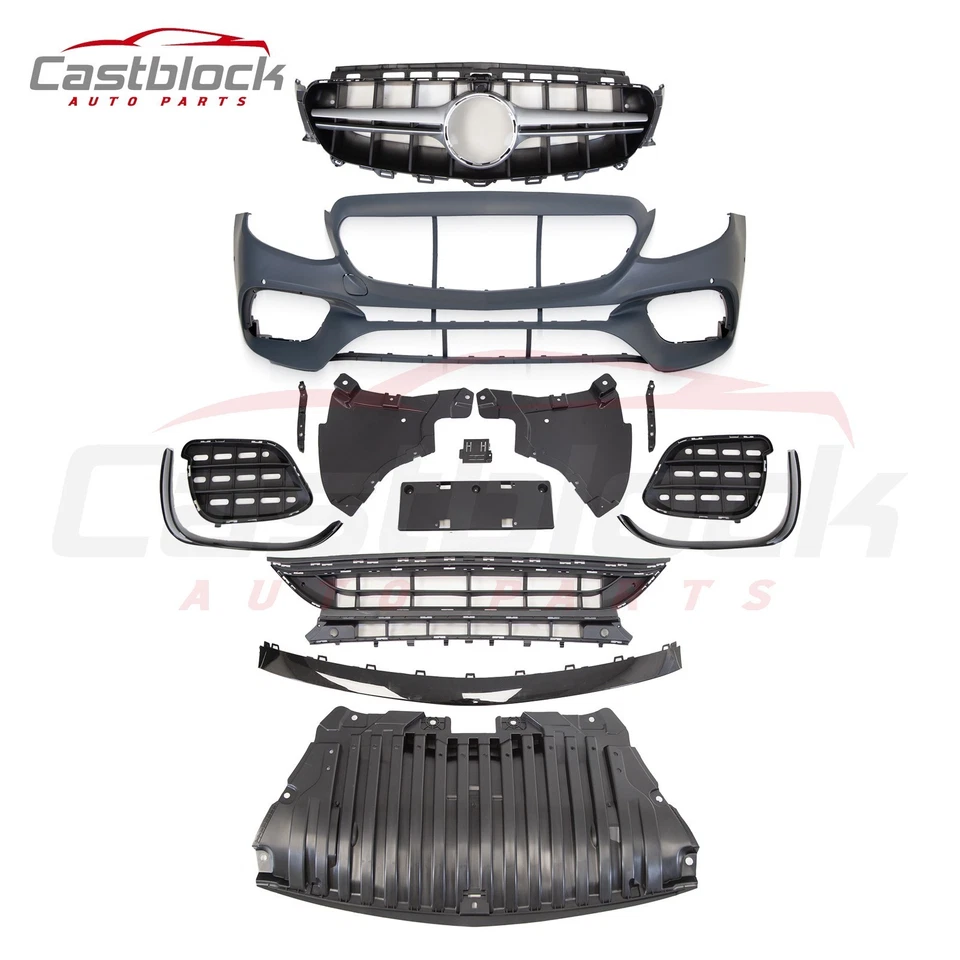 For 2016-2020 Mercedes Benz E Class E300 E400 W213 Facelift E63 AMG Front Bumper - Image 3 of 4