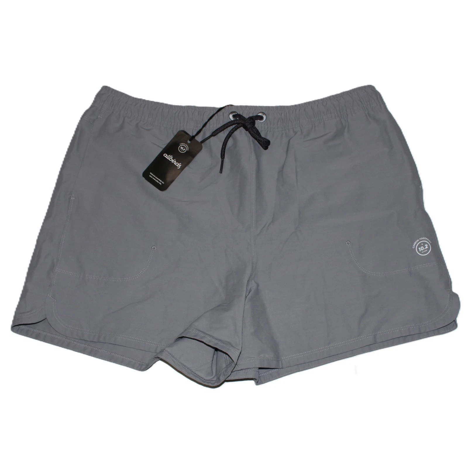 Allbirds Natural Run Shorts Mens Medium Gray Lightweight Drawstring Merino Large