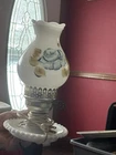 Vintage Milk Glass Electric Hurricane Lamp