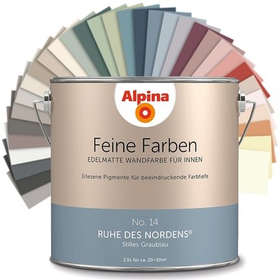Alpina Feine Farben 2,5 Ltr. alle Farbtöne zur Auswahl - Edelmatte Wandfarbe