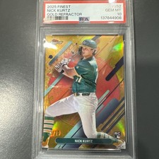 2025 Topps Finest Nick Kurtz Gold Refractor /20 Athletics PSA 10
