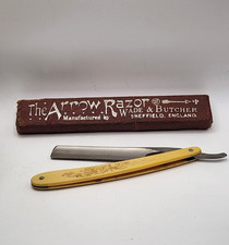 Vintage Wade Butcher The Arrow Straight Razor w/ Original Case Sheffield UK