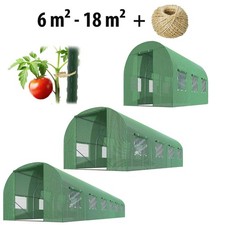 PLONOS Gewächshaus Gartentunnel Folientunnel Gartenfolie Foliengewächshaus grün