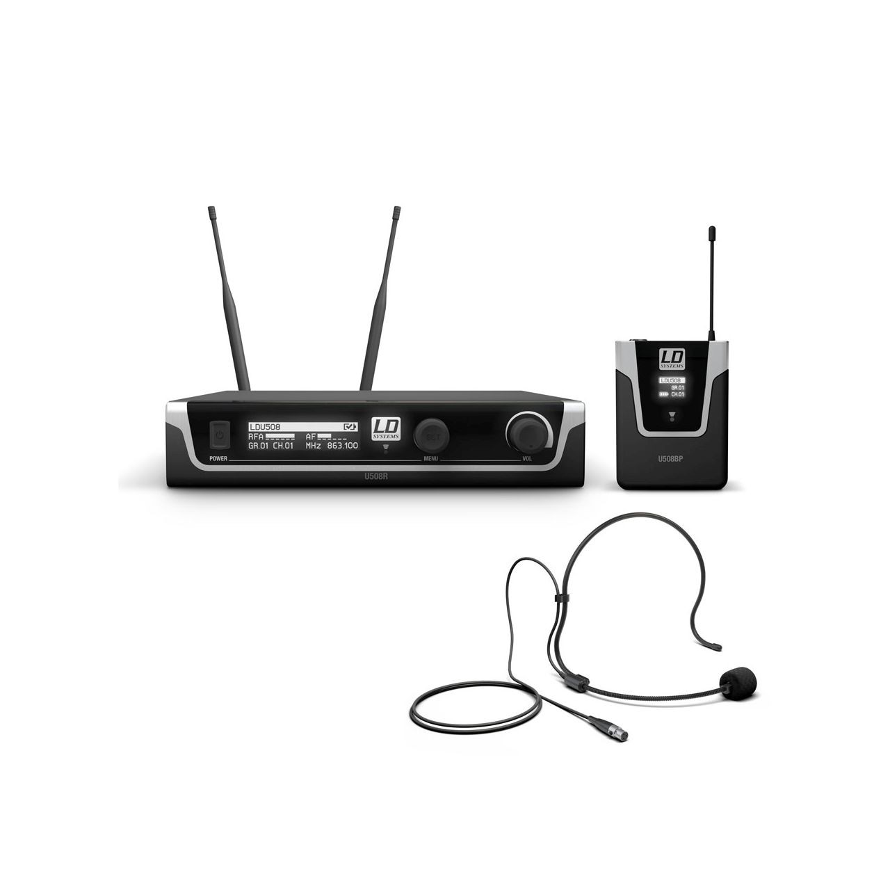 LD SYSTEMS U508 BPH - Funkmikrofon System mit Bodypack und Headset