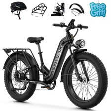 1800W 26"FatTire E-Bike Electric Bicycle Rear Motor 48V 17.5Ah 36MPH Adult Ebike