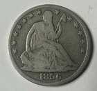 1856 O Seated Liberty Half Dollar  Silver Coin 90% New Orleans Mint 50 Cents