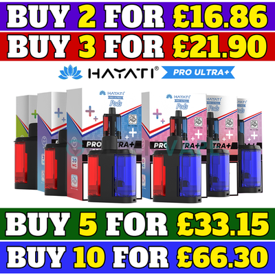 Hayati Pro Ultra Plus Prefilled Pods 20mg | 25000 Puffs | Replaceable Pods  Only