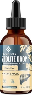 Zeolite Detox for Kids Liquid Drops- Clinoptilolite Zeolite Pure B12 D3 MED090