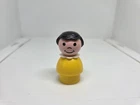 Vintage Fisher Price little people yellow girl black hair