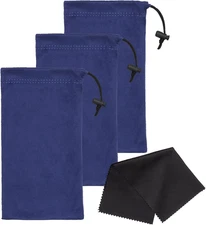 Premium Quality Microfiber Sunglasses Pouch With Spring Fastener