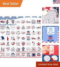 Versatile 3" Patriotic Stencils - 56 Unique Designs for 4th of July Art Projects
