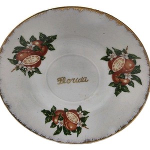 Vintage FLORIDA Saucer Florida Oranges