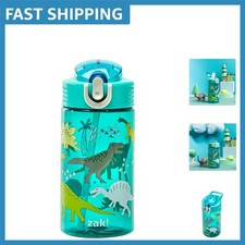 16oz Leak-Proof Kids Water Bottle with Pop-Up Spout Carrying Handle - Dinosaur