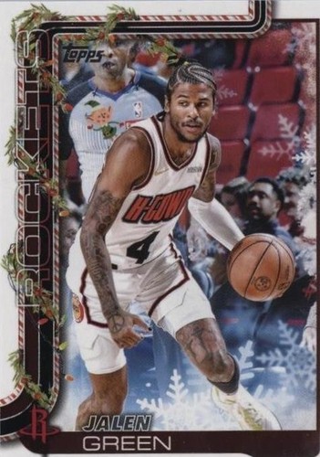2025-26 Topps Chrome Jalen Green Rockets Purple Geometric /75 Auto 